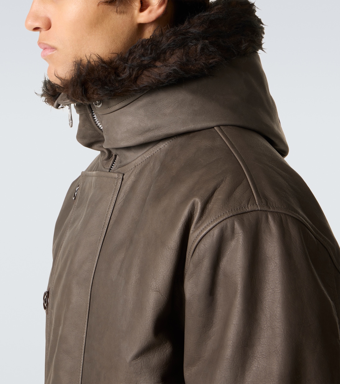 Giacca Compel in pelle con shearling | Our Legacy