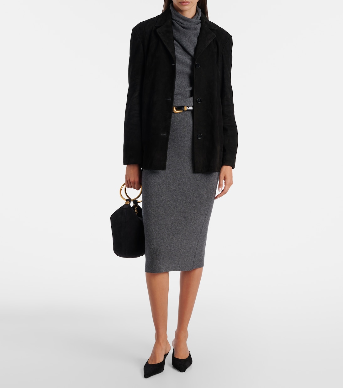 Blazer Opus aus Veloursleder | Nour Hammour