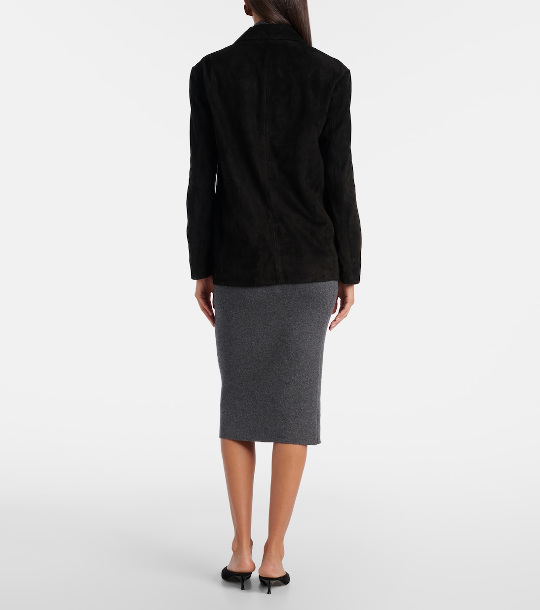 Blazer Opus aus Veloursleder | Nour Hammour