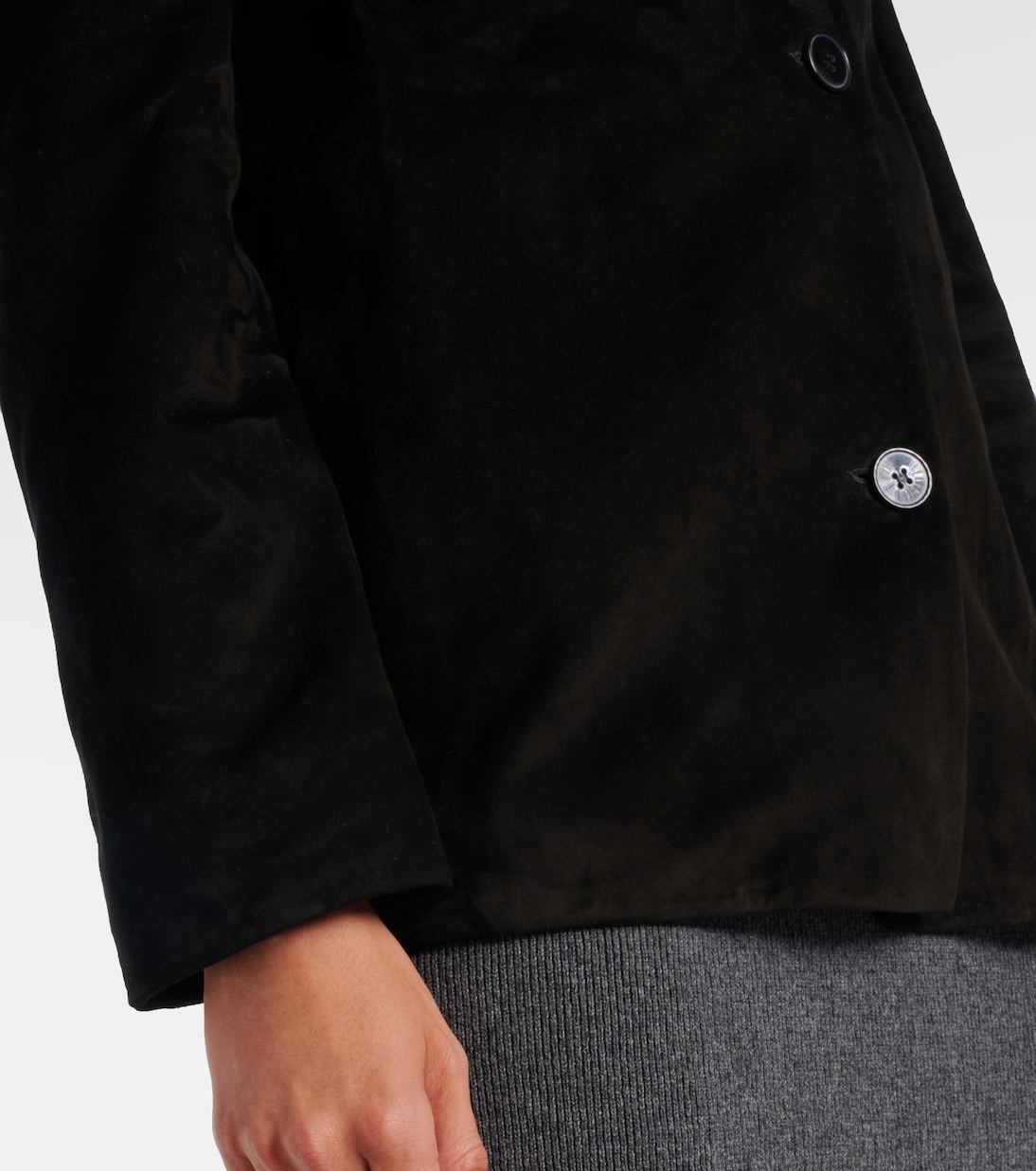 Blazer Opus aus Veloursleder | Nour Hammour