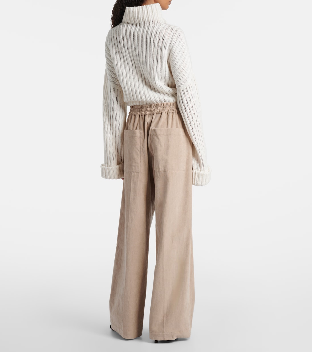 Cotton corduroy wide-leg pants | Brunello Cucinelli