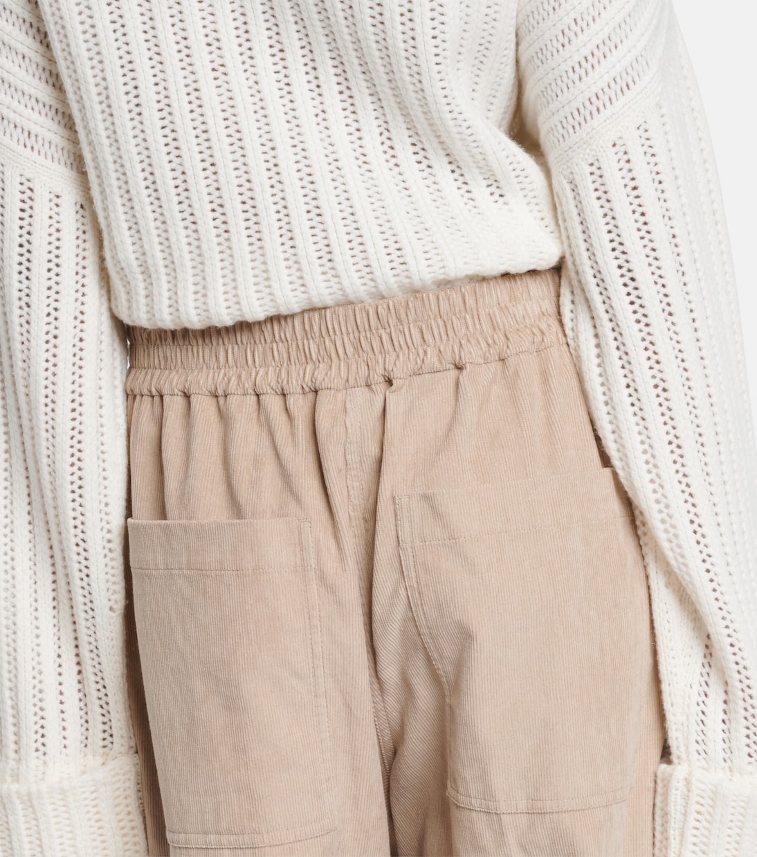 Cotton corduroy wide-leg pants | Brunello Cucinelli