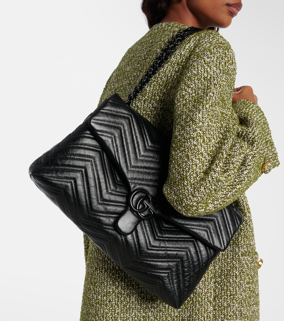 Schultertasche GG Marmont Large aus Leder | Gucci