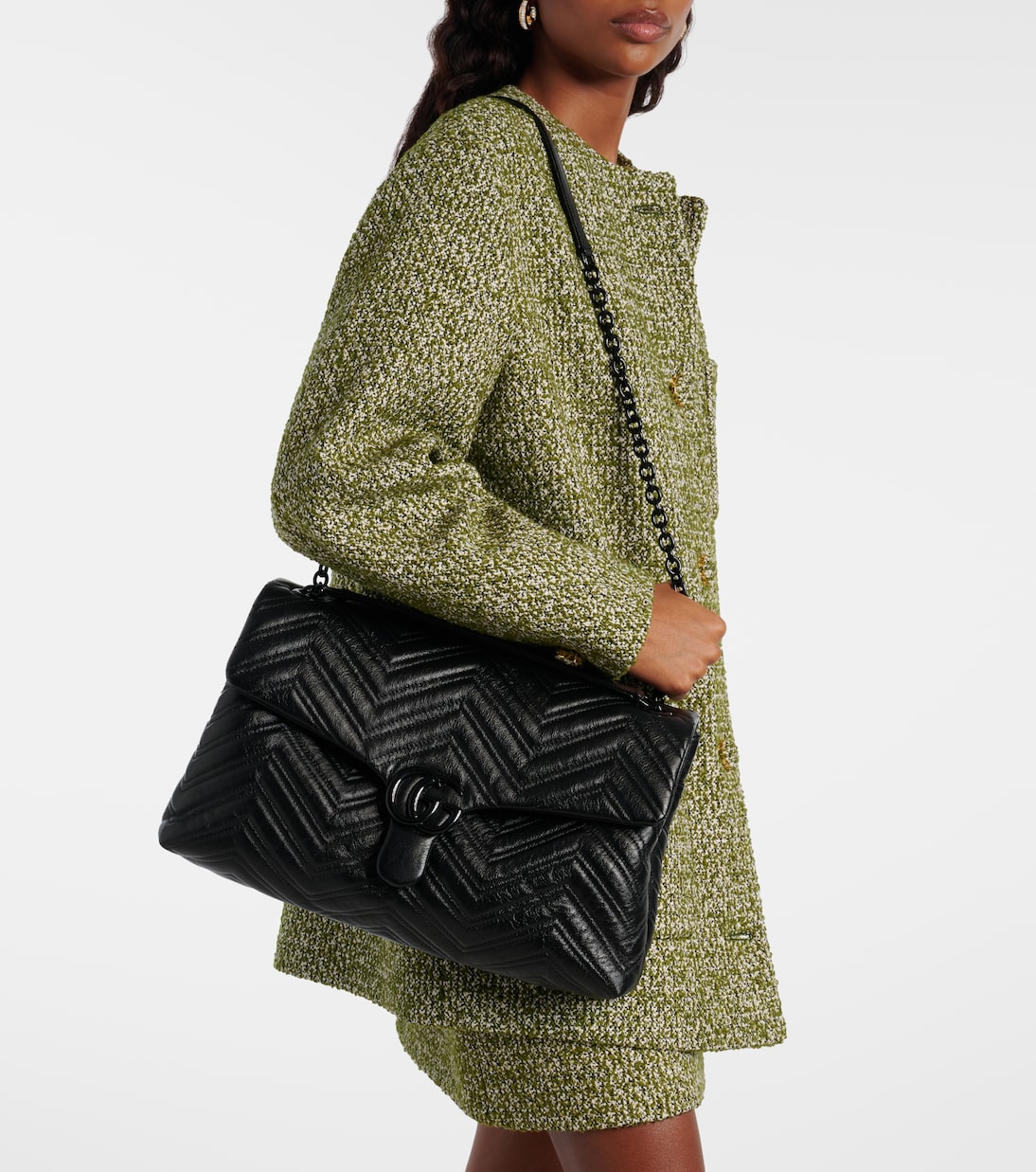 Schultertasche GG Marmont Large aus Leder | Gucci