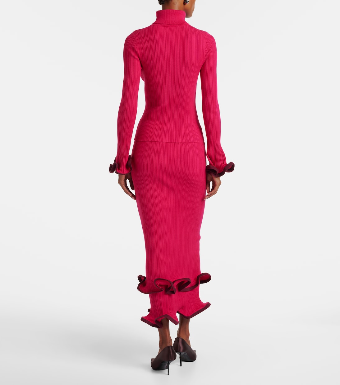 Jersey Lola de cuello alto con volantes | Simkhai