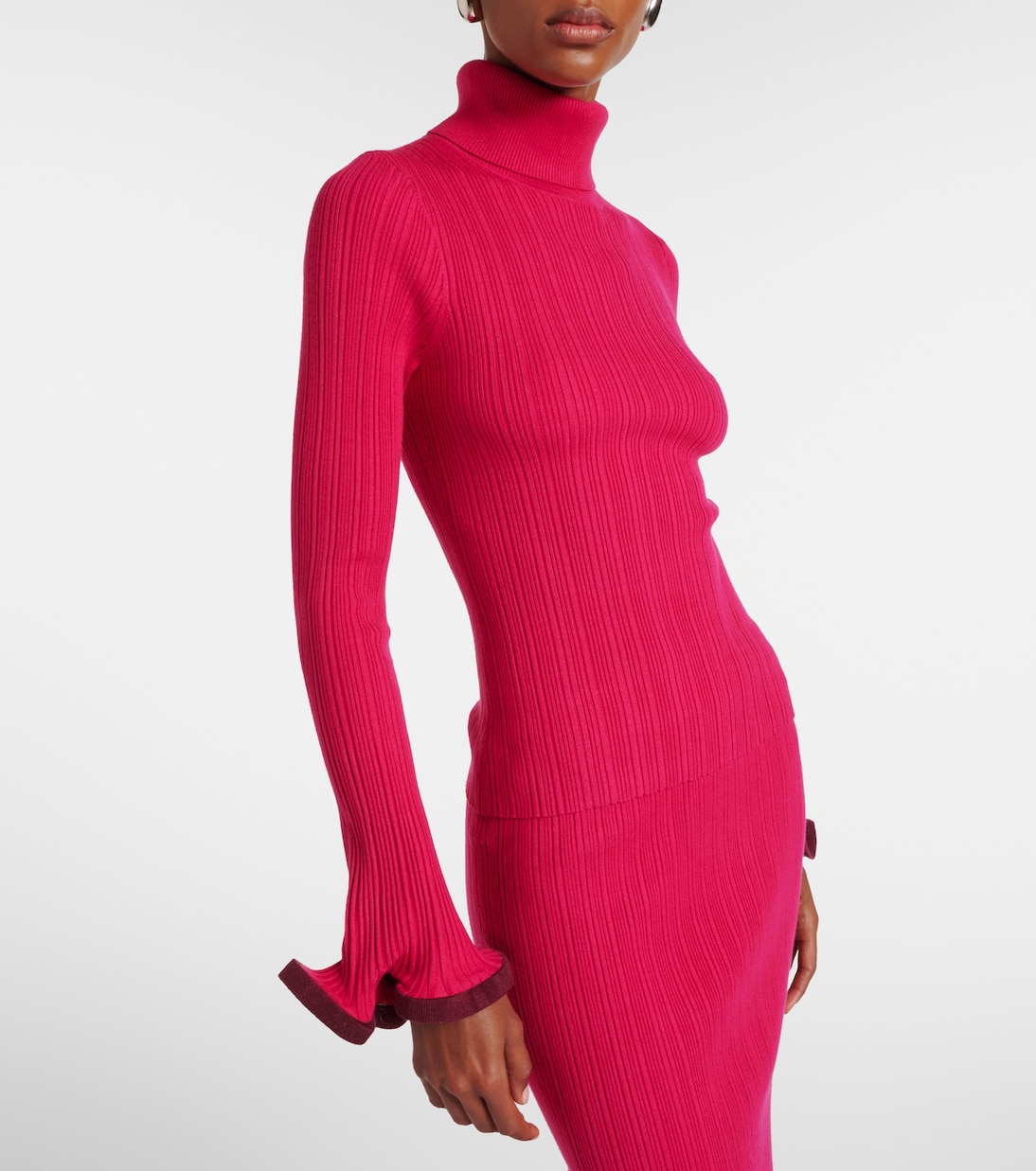 Jersey Lola de cuello alto con volantes | Simkhai