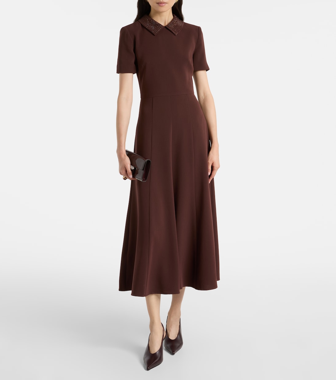 Embellished cady midi dress | Roland Mouret