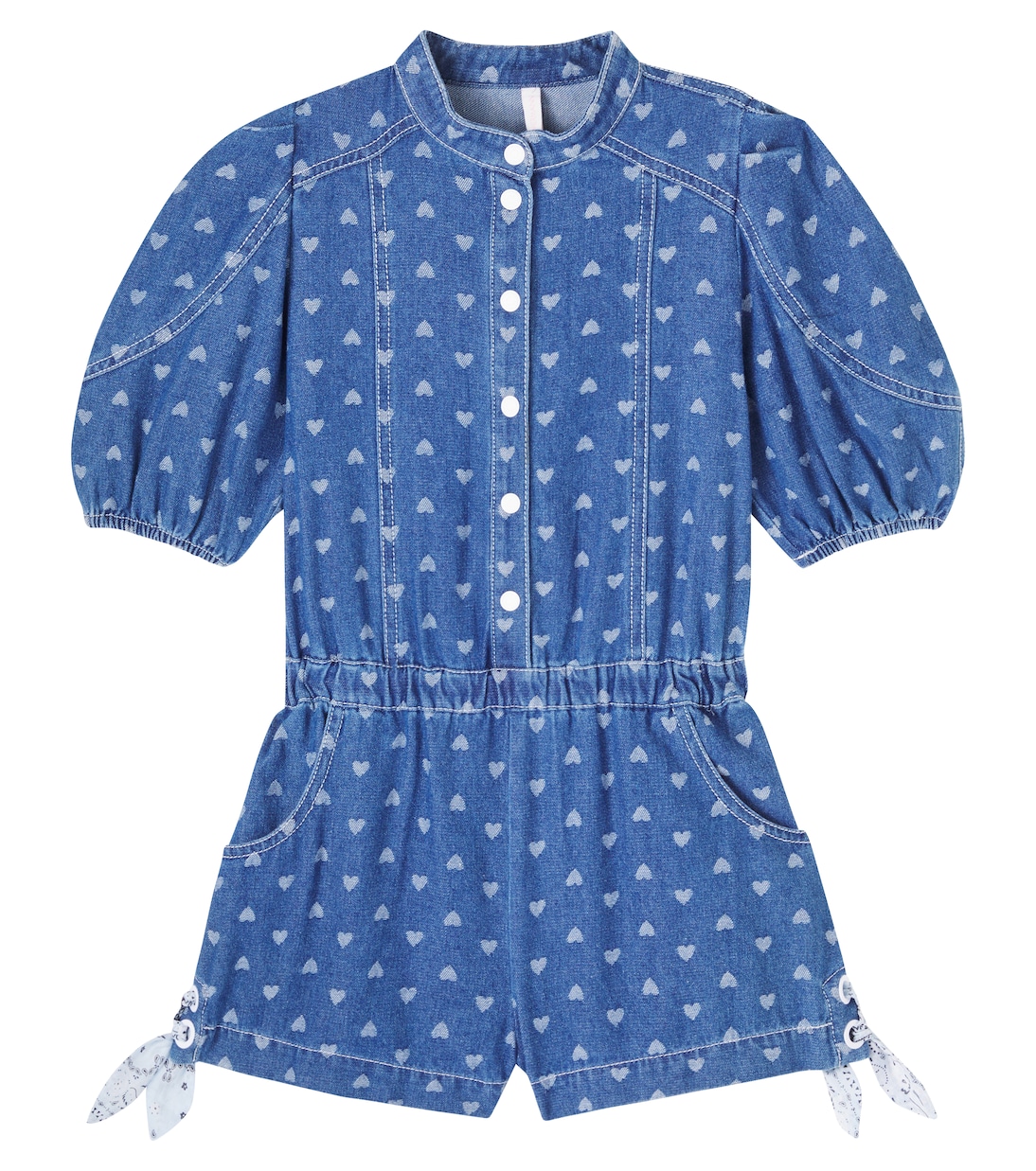 Printed denim playsuit | Zimmermann Kids