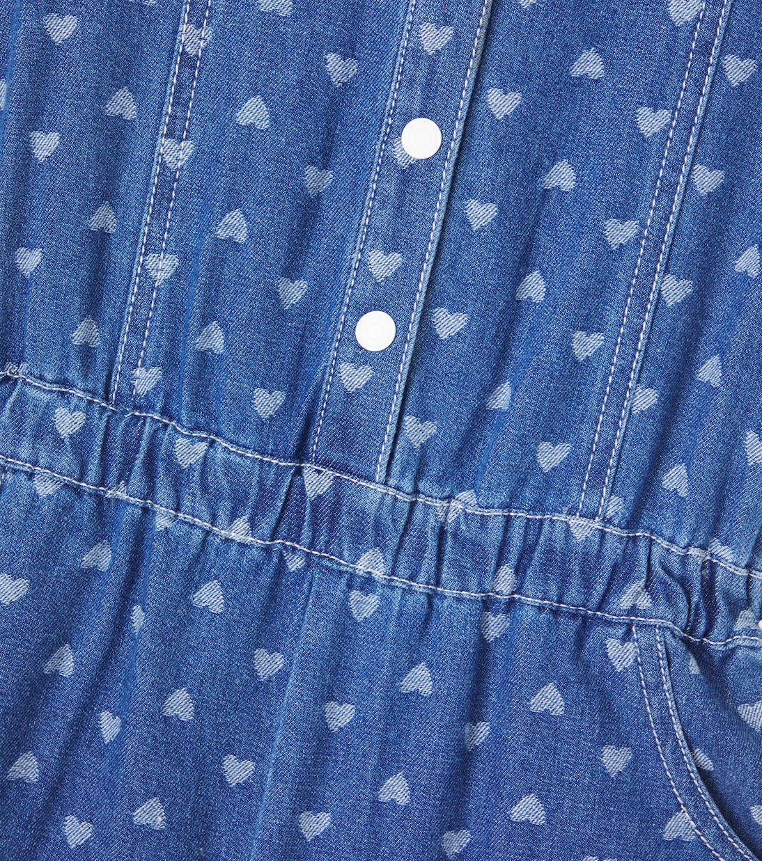 Printed denim playsuit | Zimmermann Kids