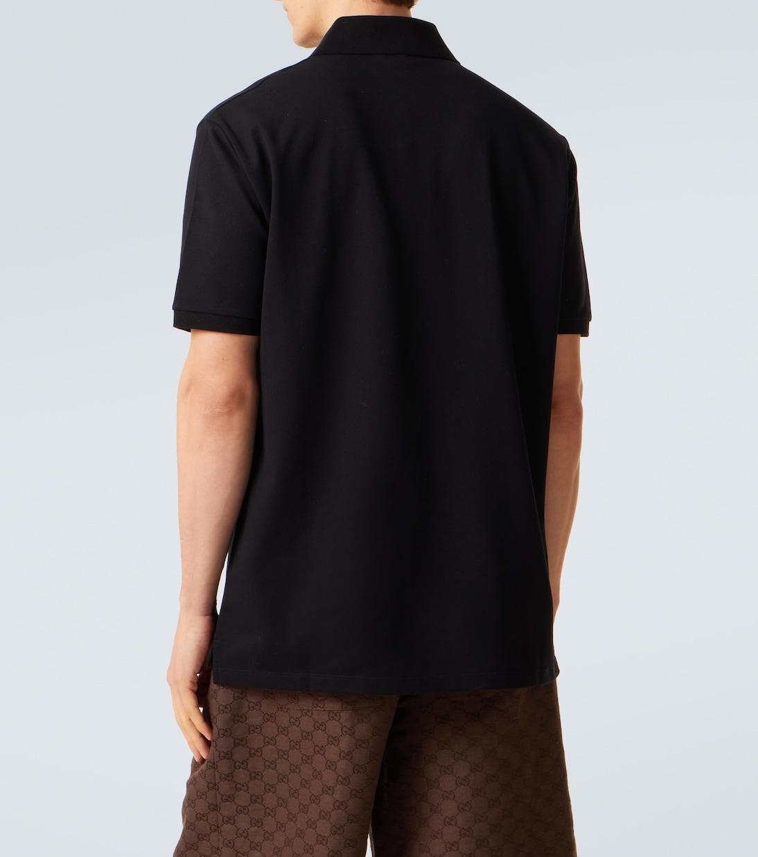 Horsebit cotton-blend piqué polo shirt | Gucci