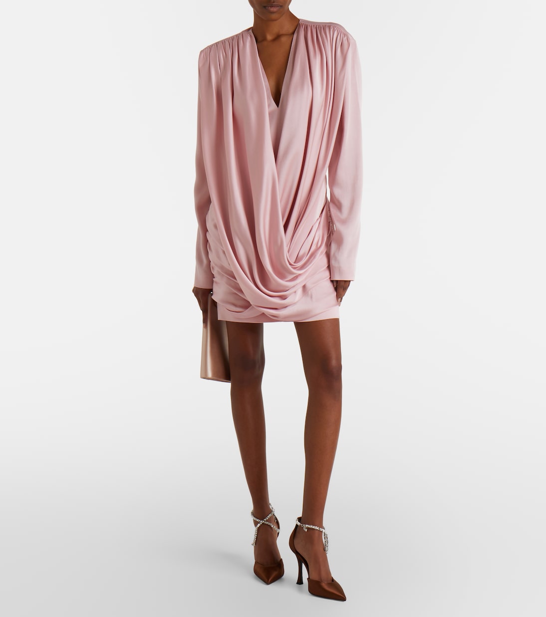 Stevie 100 crystal-embellished satin pumps | Jimmy Choo