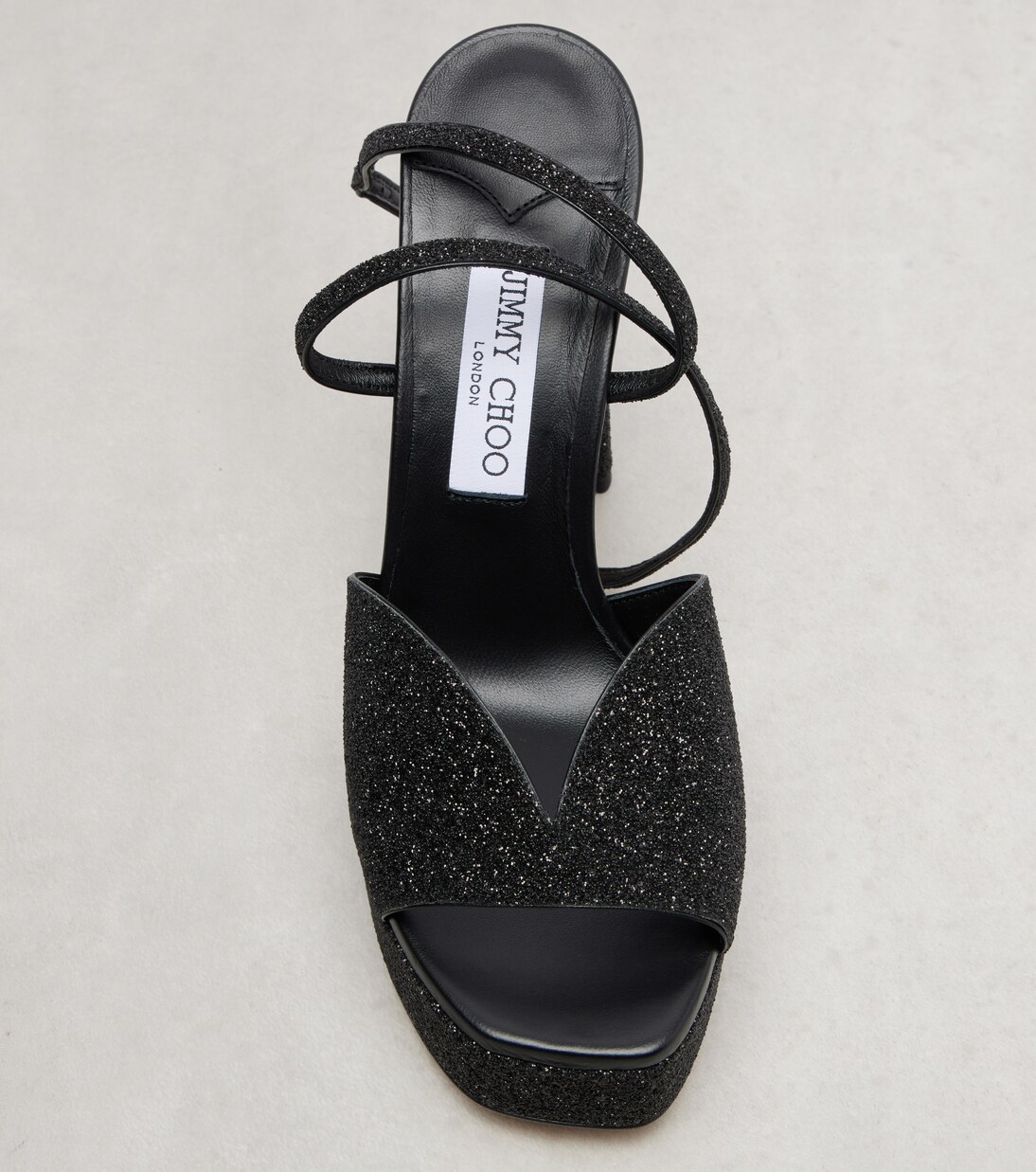 Karli 125 glitter platform sandals | Jimmy Choo