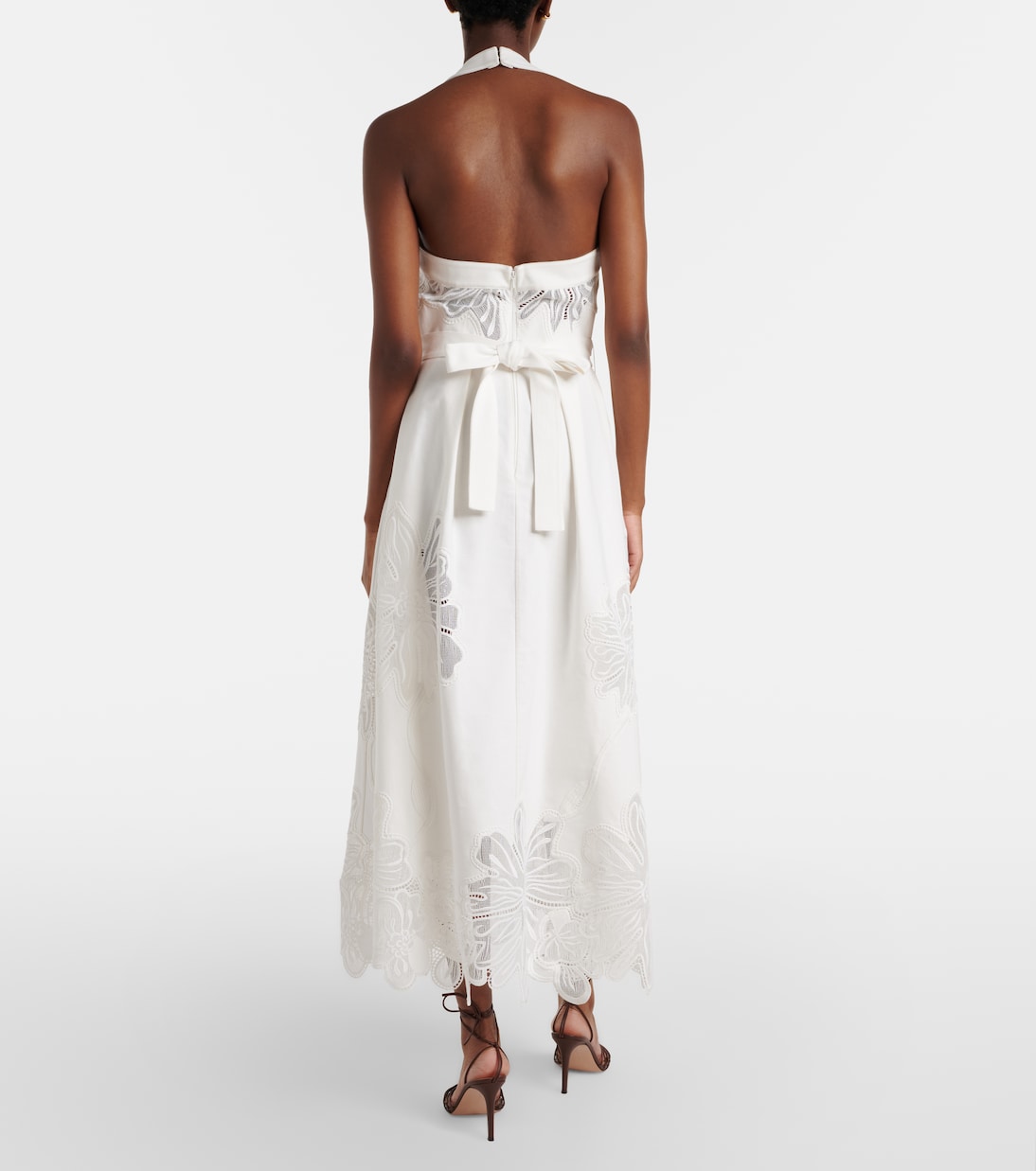 Embroidered halterneck cocktail dress | Elie Saab