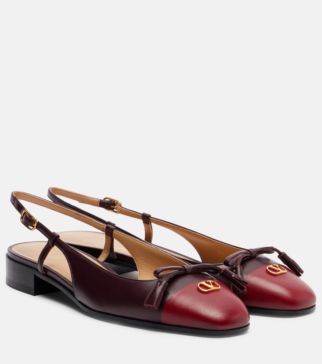 Slingback-Ballerinas Valet Du Roi aus Leder | Valentino Garavani