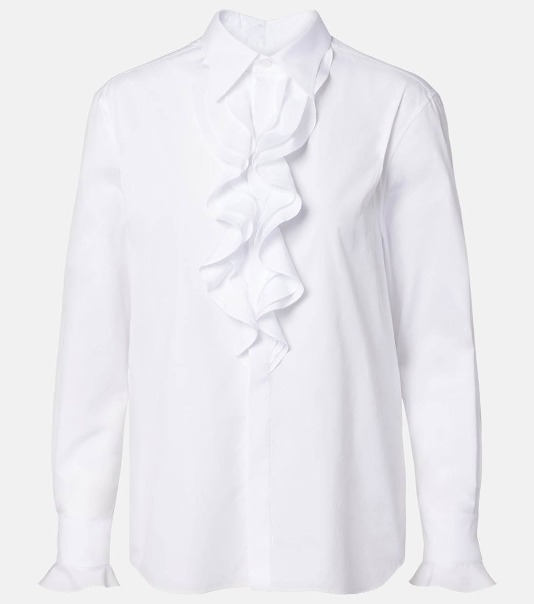 Ruffled cotton poplin shirt | Ralph Lauren Collection
