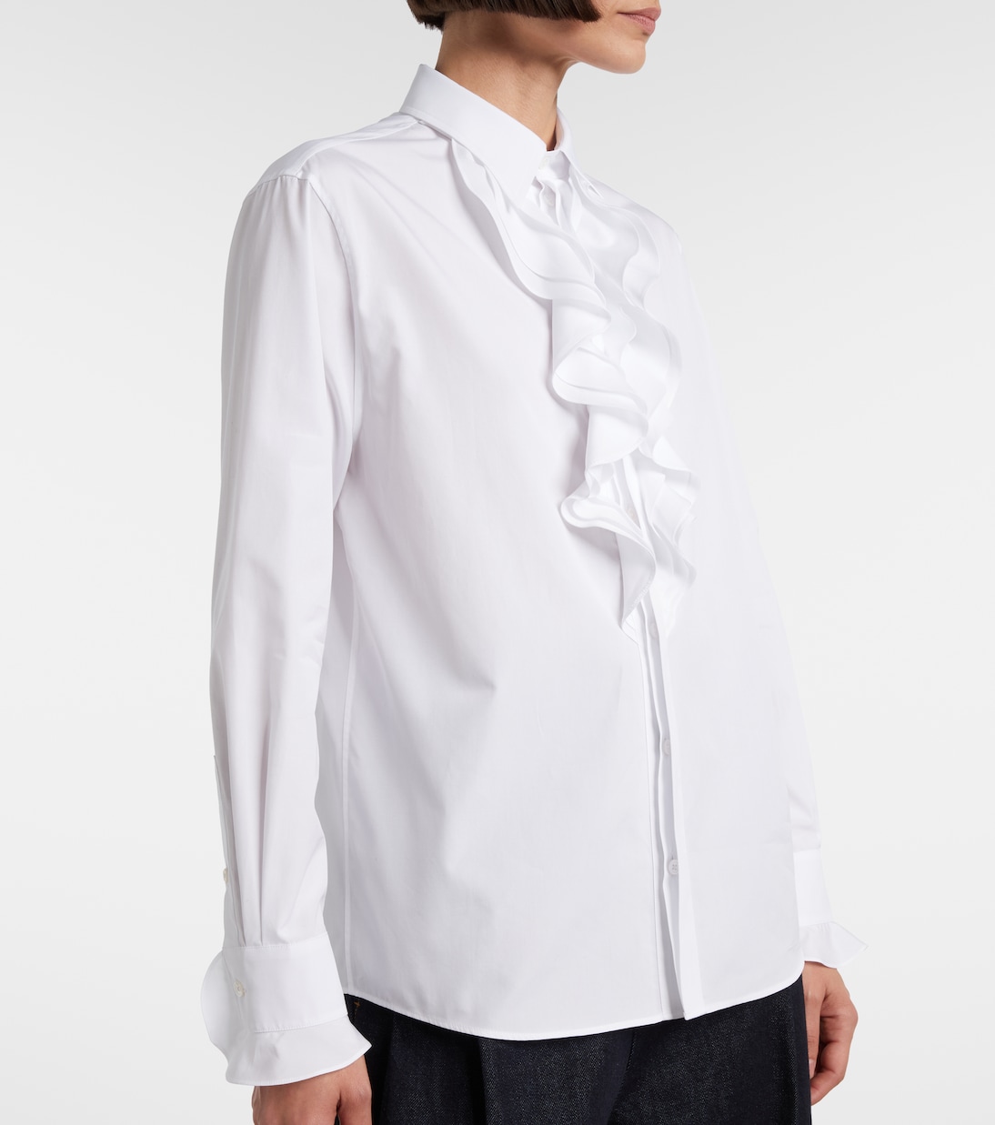 Ruffled cotton poplin shirt | Ralph Lauren Collection