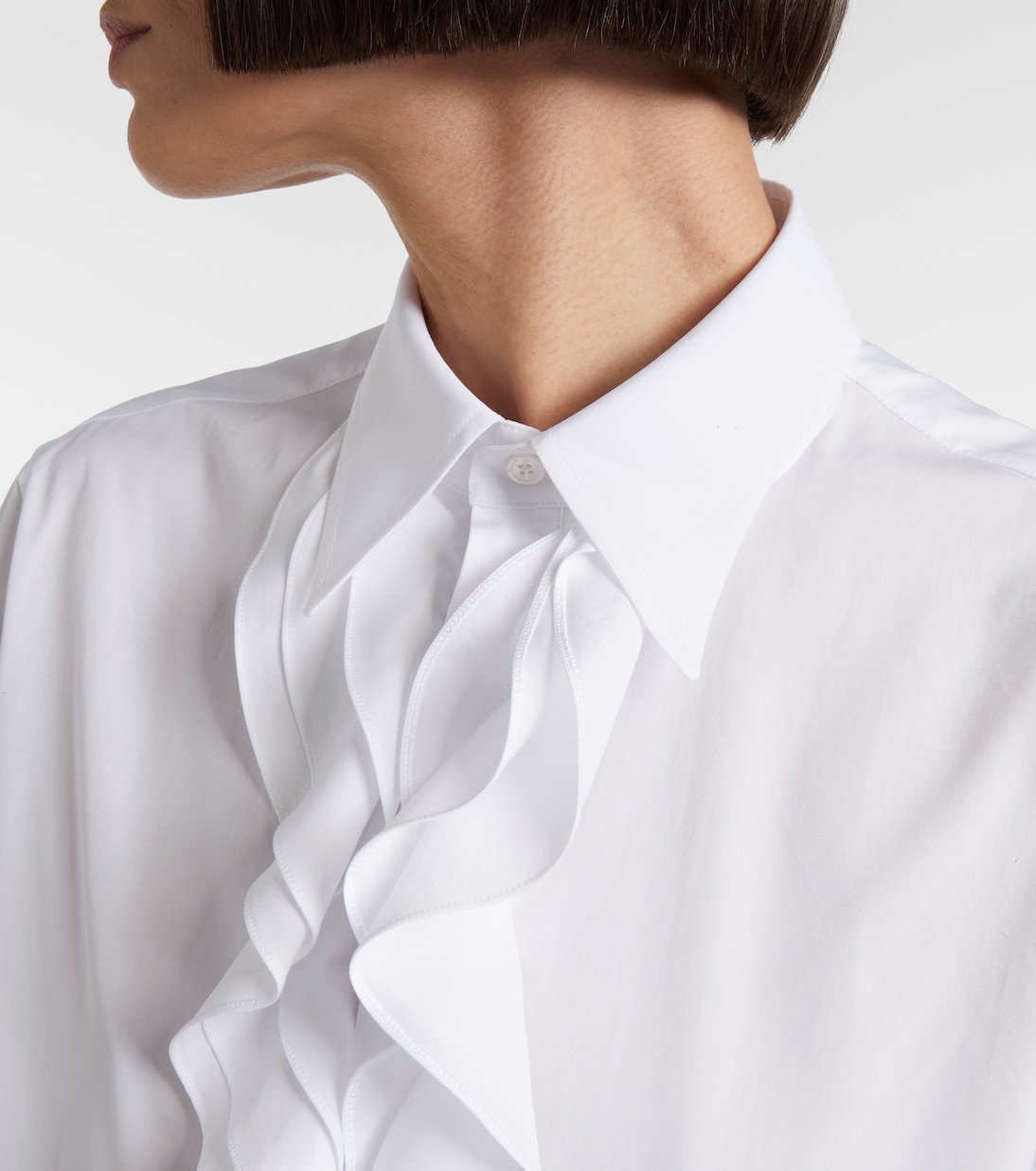 Ruffled cotton poplin shirt | Ralph Lauren Collection