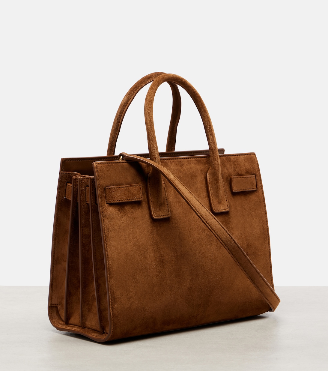 Sac De Jour Mini suede top-handle bag | Saint Laurent