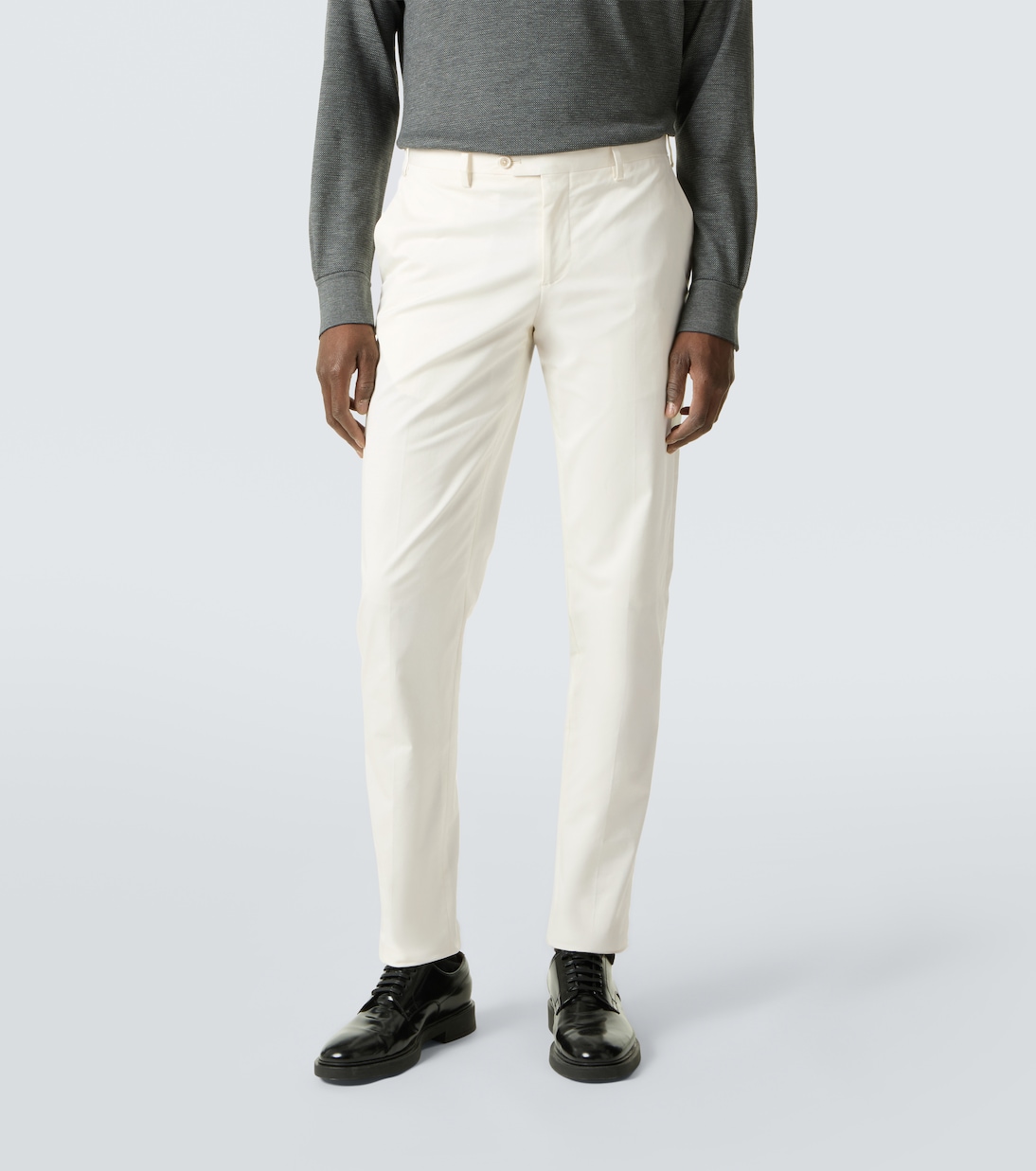 Mid-rise cotton slim pants | Lardini