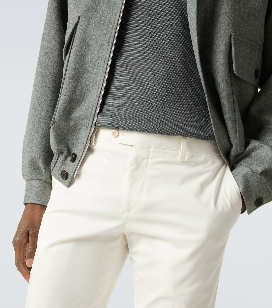 Mid-rise cotton slim pants | Lardini