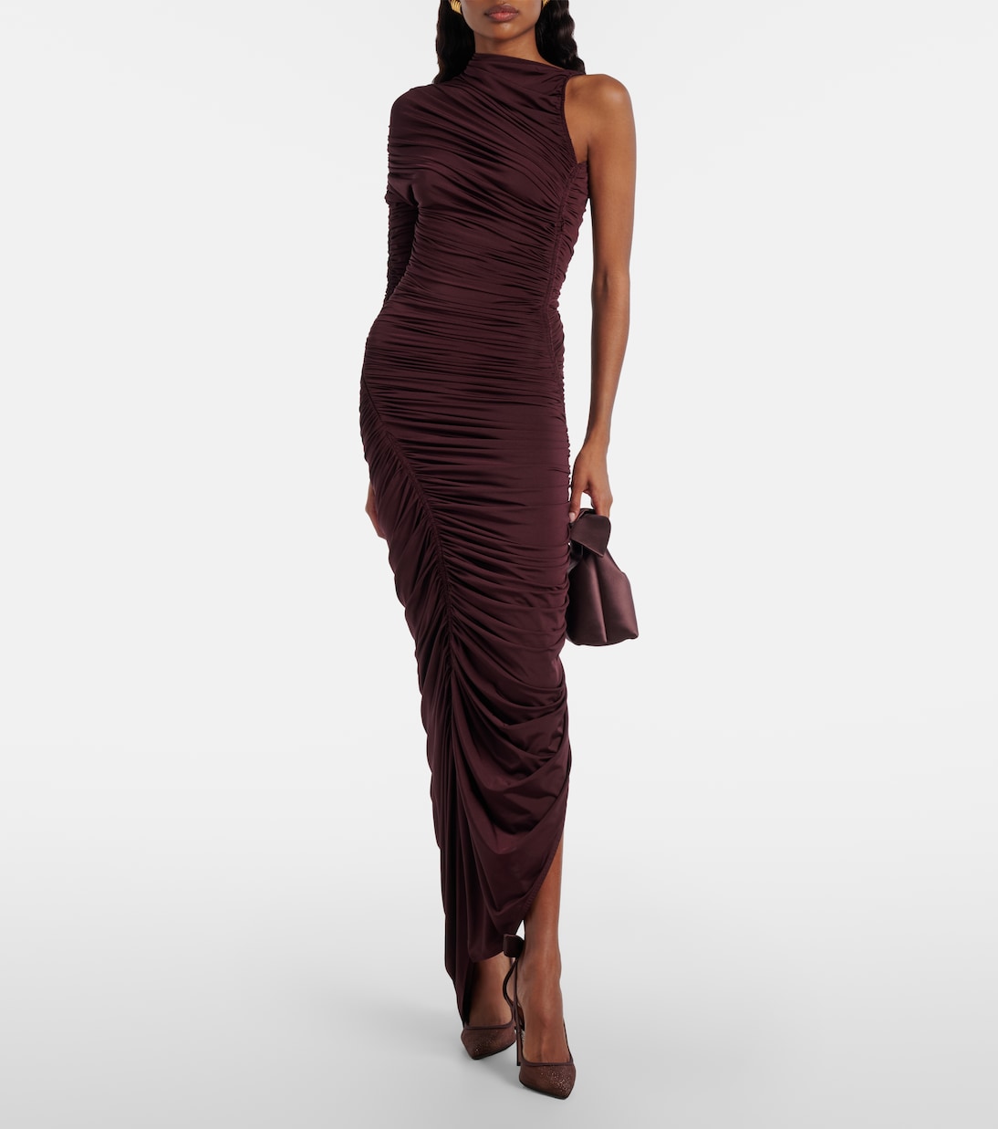 Bow Tie 105 glitter mesh slingback pumps | Aquazzura