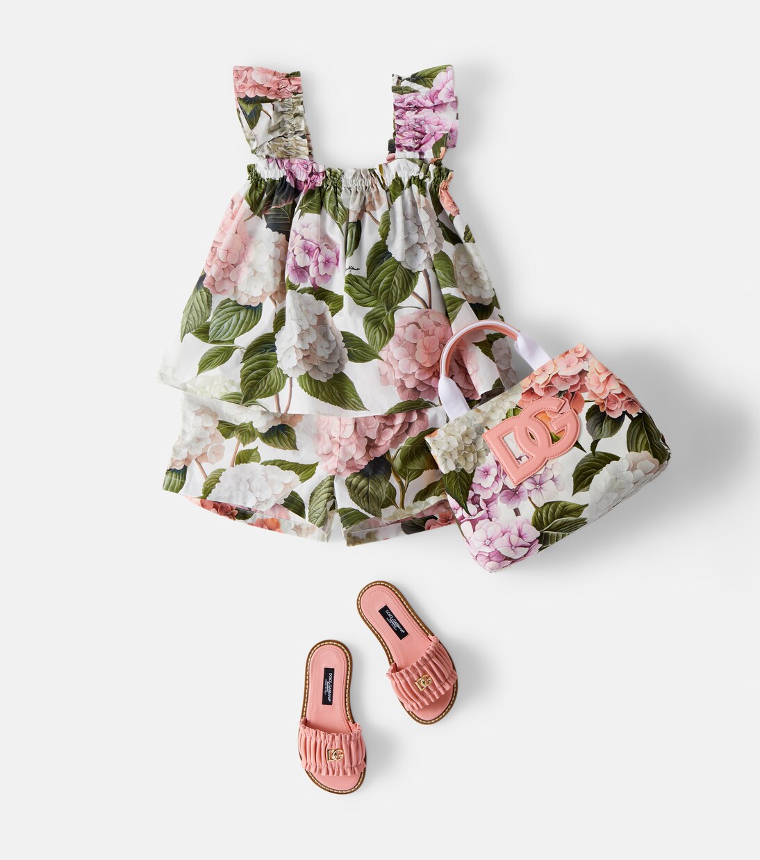 Short en coton à fleurs | Dolce&Gabbana Kids