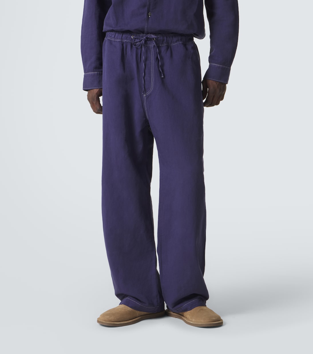 Weite Hose Sonny aus Baumwolle und Leinen | Studio Nicholson