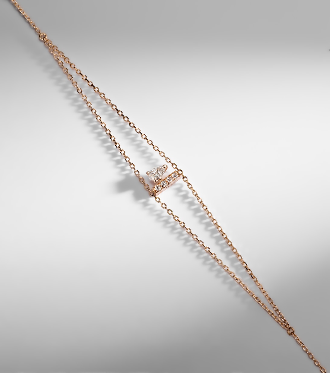Letters 18kt rose gold bracelet with diamonds | Repossi