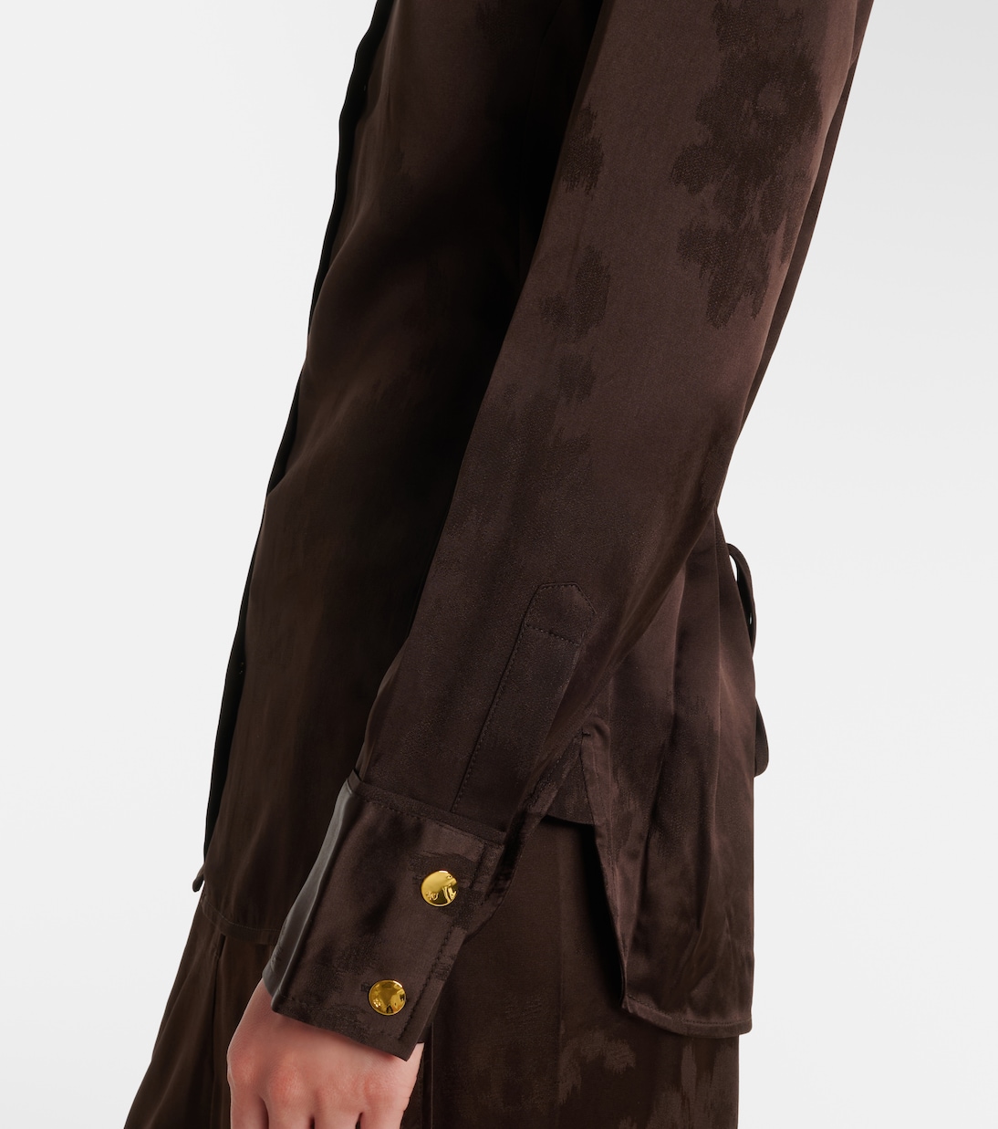 Satin jacquard shirt | Ganni