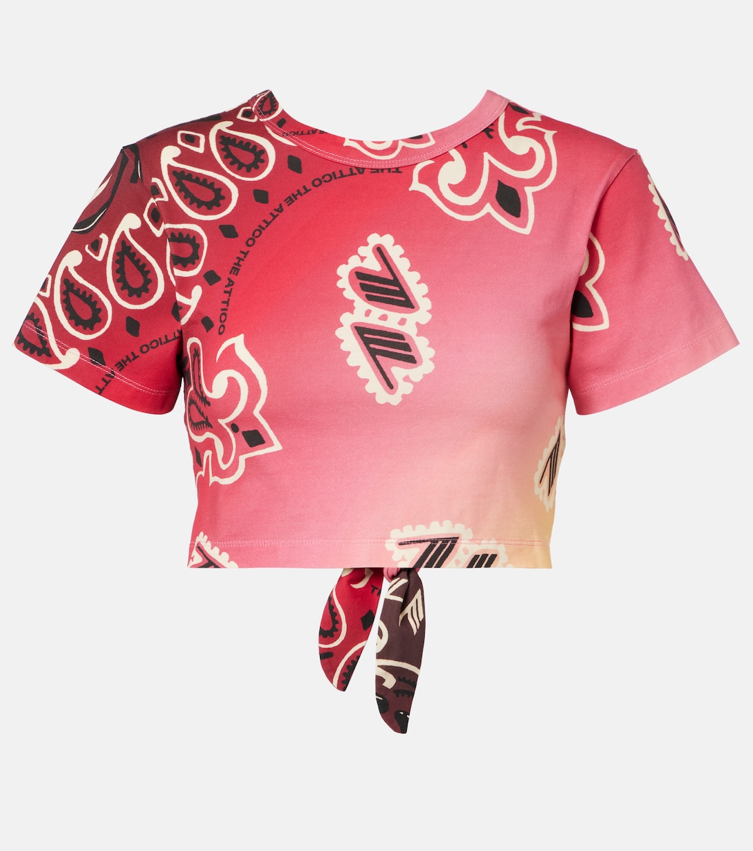 Crop top de algodón estampado | The Attico
