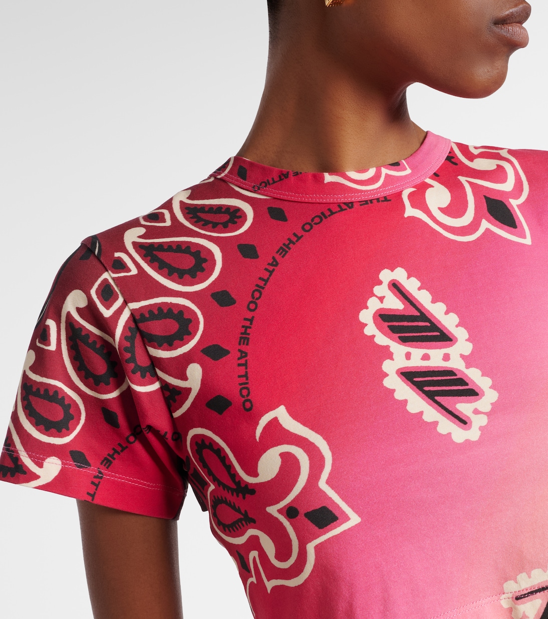 Crop top de algodón estampado | The Attico