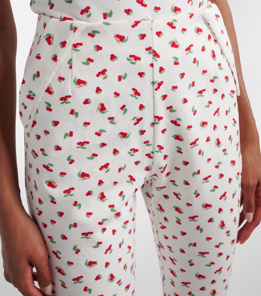 Ebony printed cotton-blend capri pants | Posse