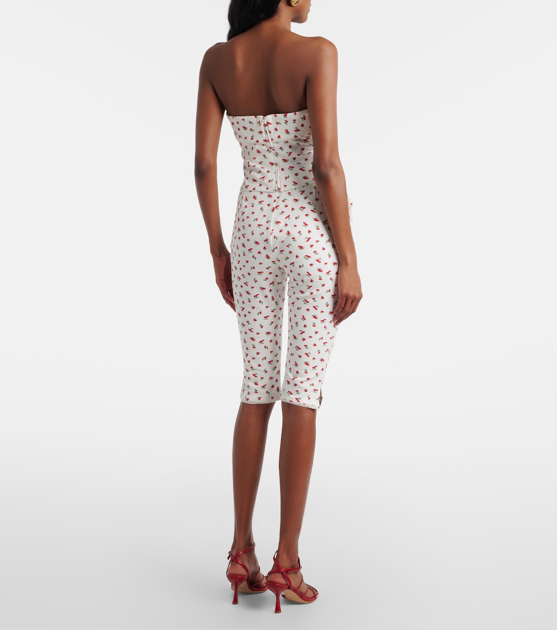 Ebony printed cotton-blend capri pants | Posse