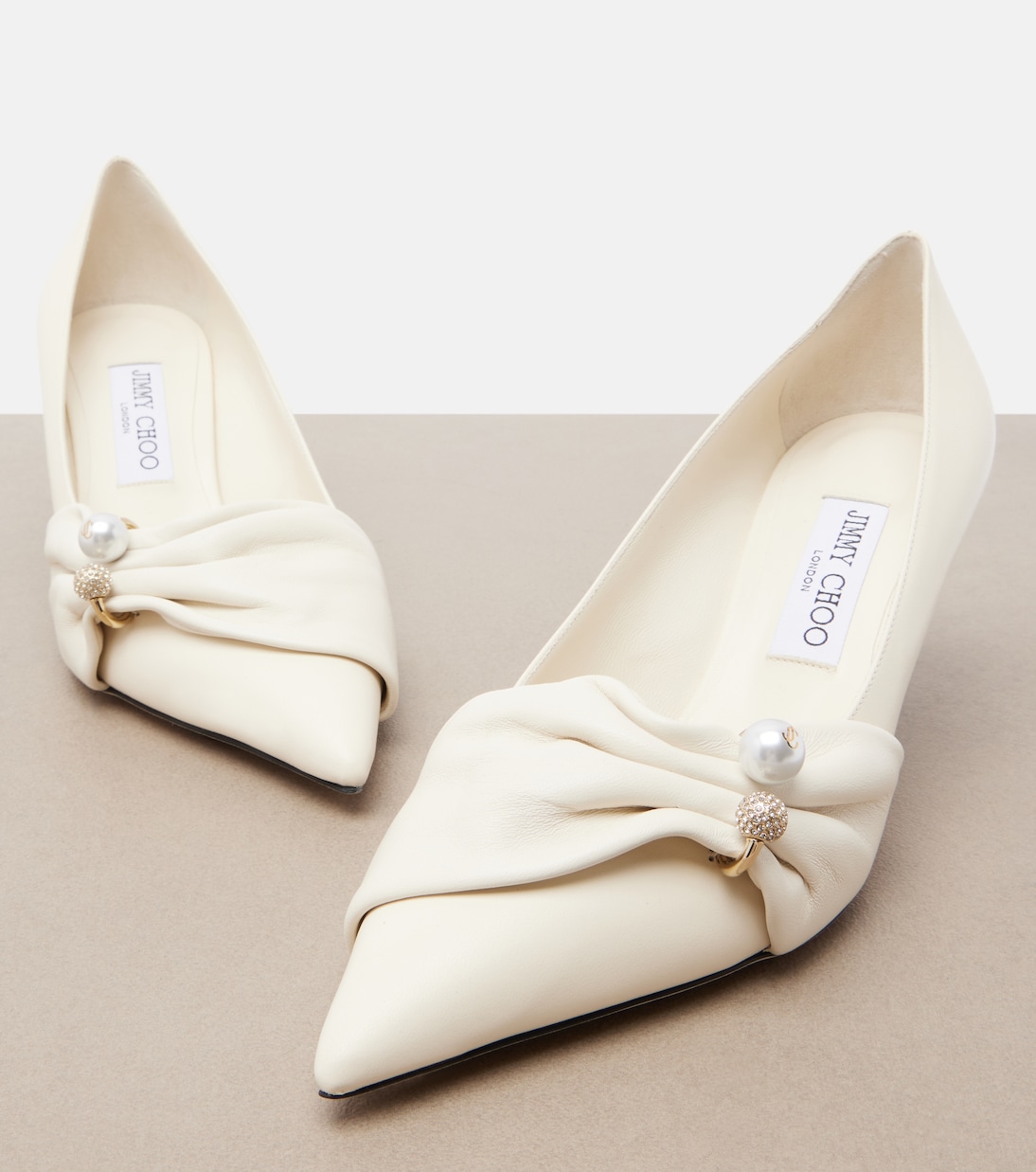 Rafi缀饰皮革高跟鞋 | Jimmy Choo