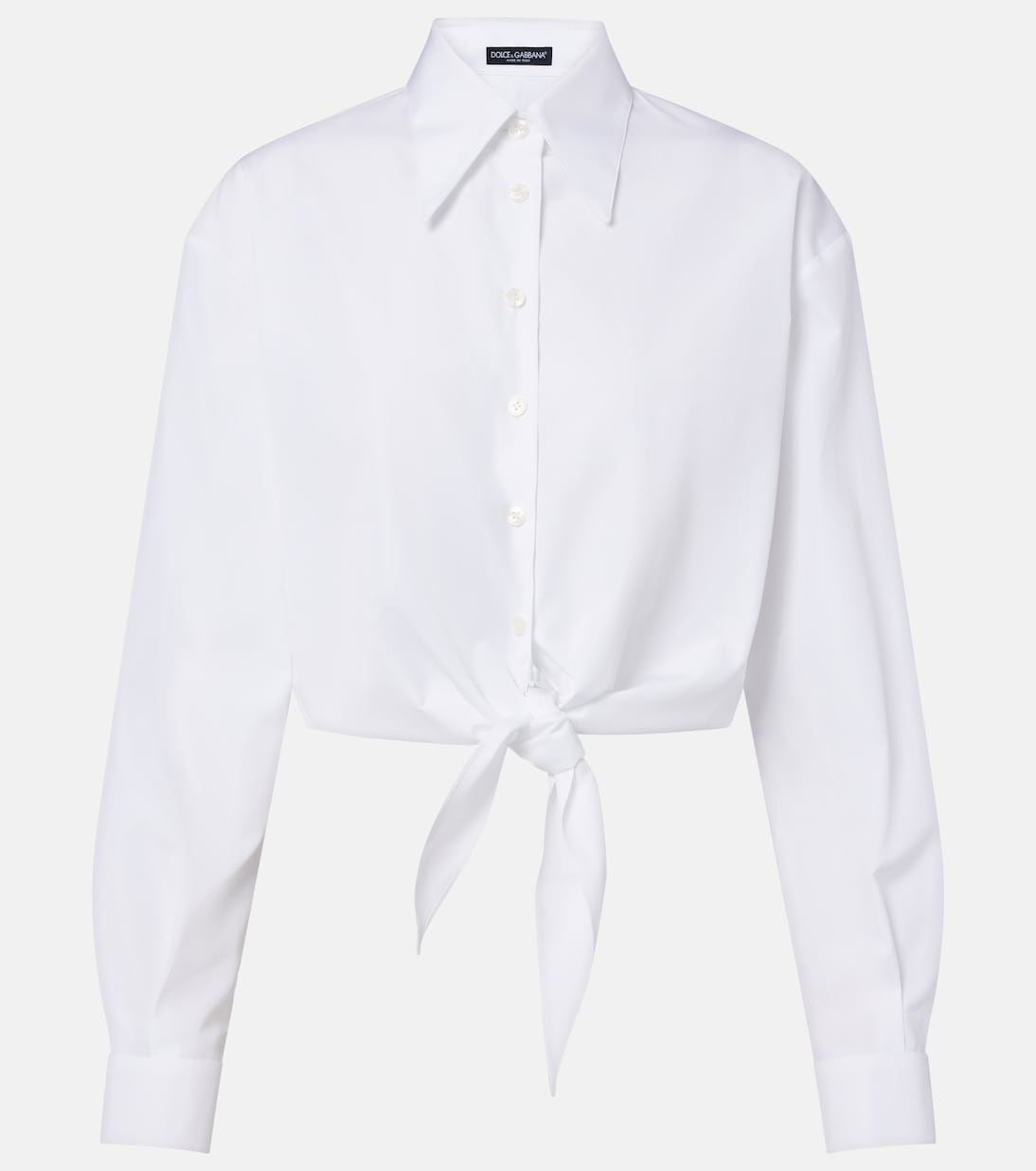 Cropped cotton poplin shirt | Dolce&Gabbana