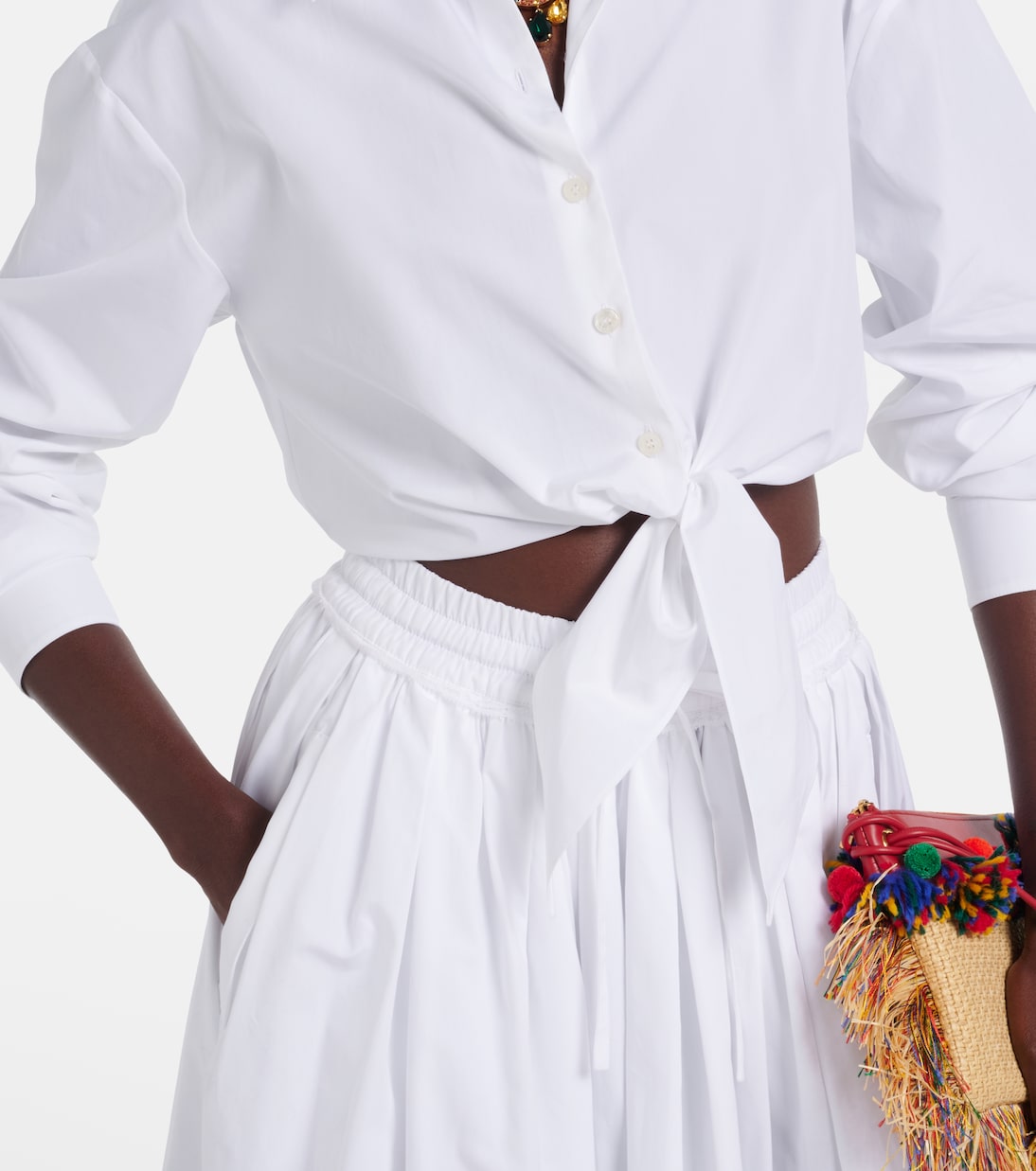 Cropped cotton poplin shirt | Dolce&Gabbana