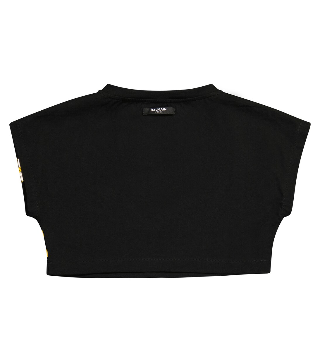 Printed cropped cotton T-shirt | Balmain Kids