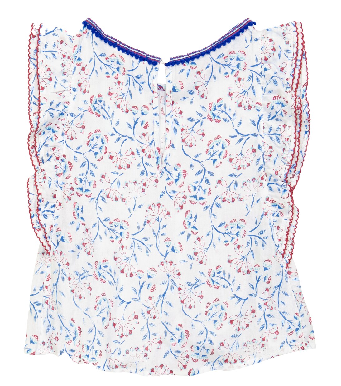 Amber floral-printed pintucked top | Poupette St Barth Kids