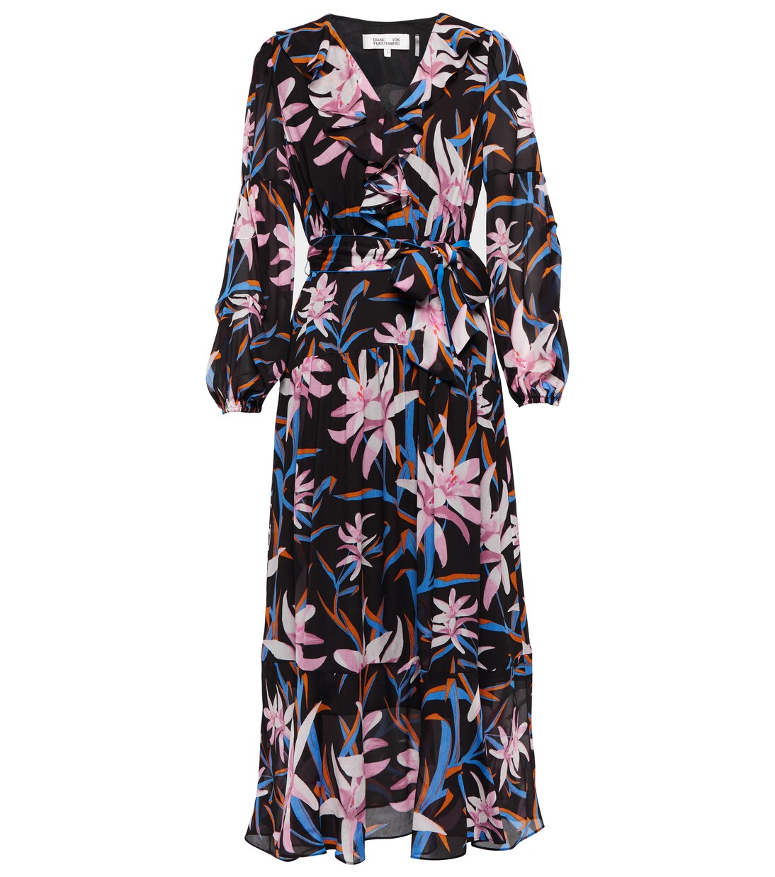 Robe midi Jaxson en crêpe à fleurs | Diane von Furstenberg