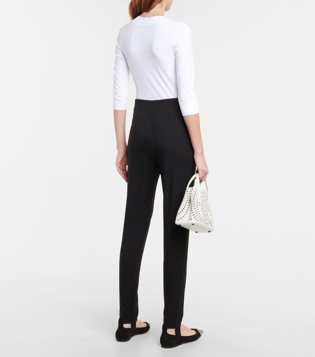 High-rise stirrup wool pants | Alaïa