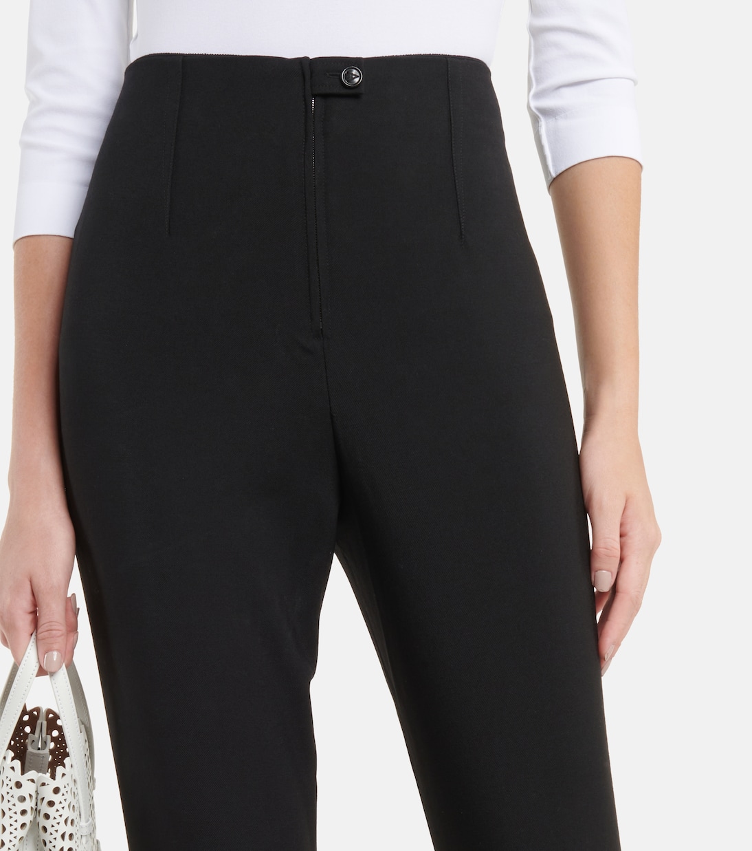 High-rise stirrup wool pants | Alaïa