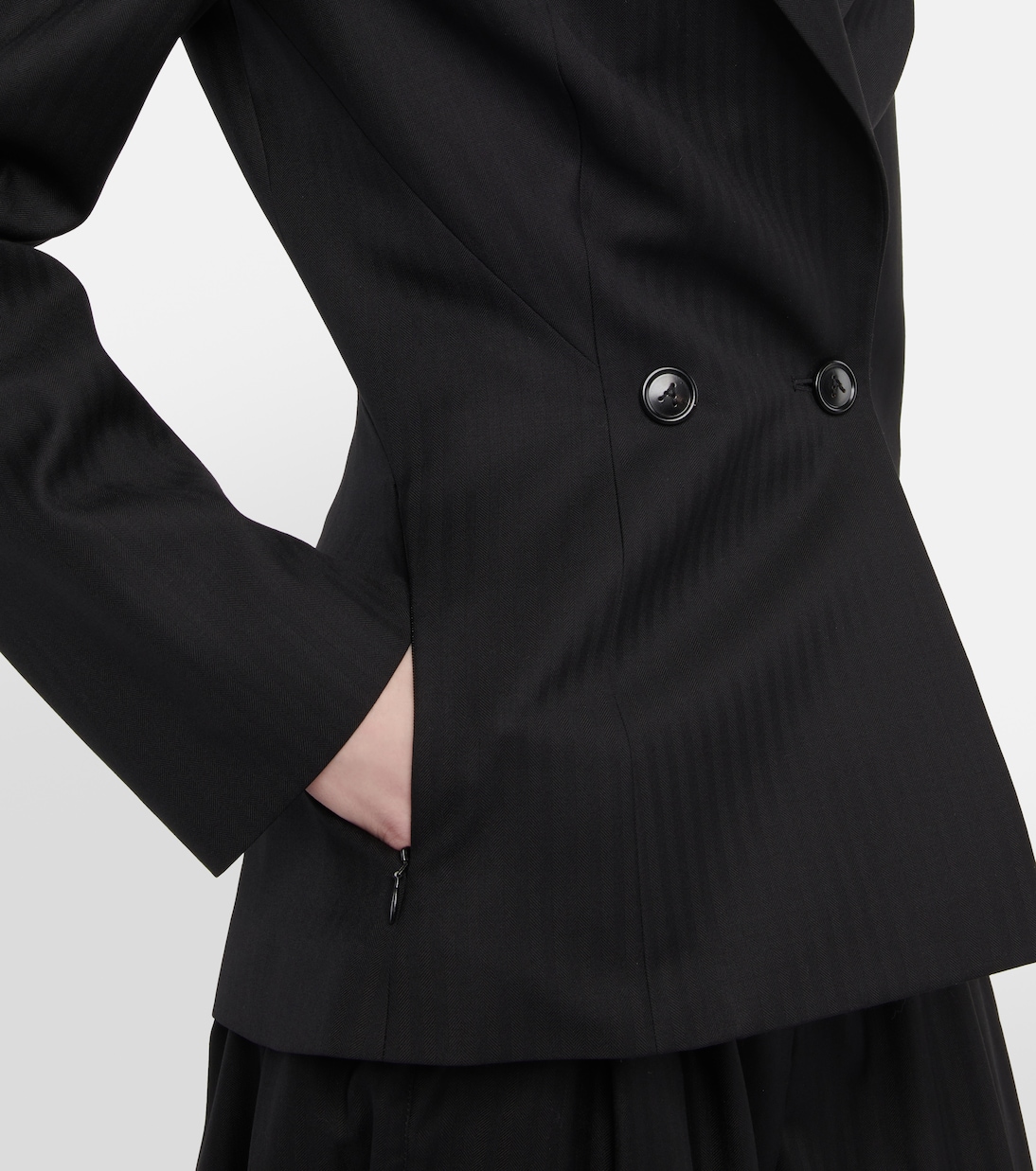 Herringbone wool gabardine blazer | Alaïa