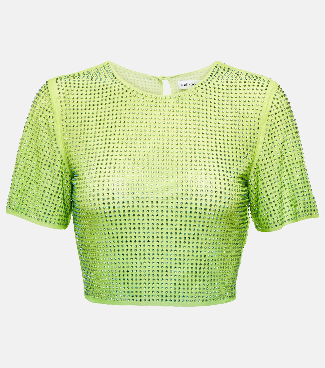 Cropped-Top mit Kristallen | Self-Portrait