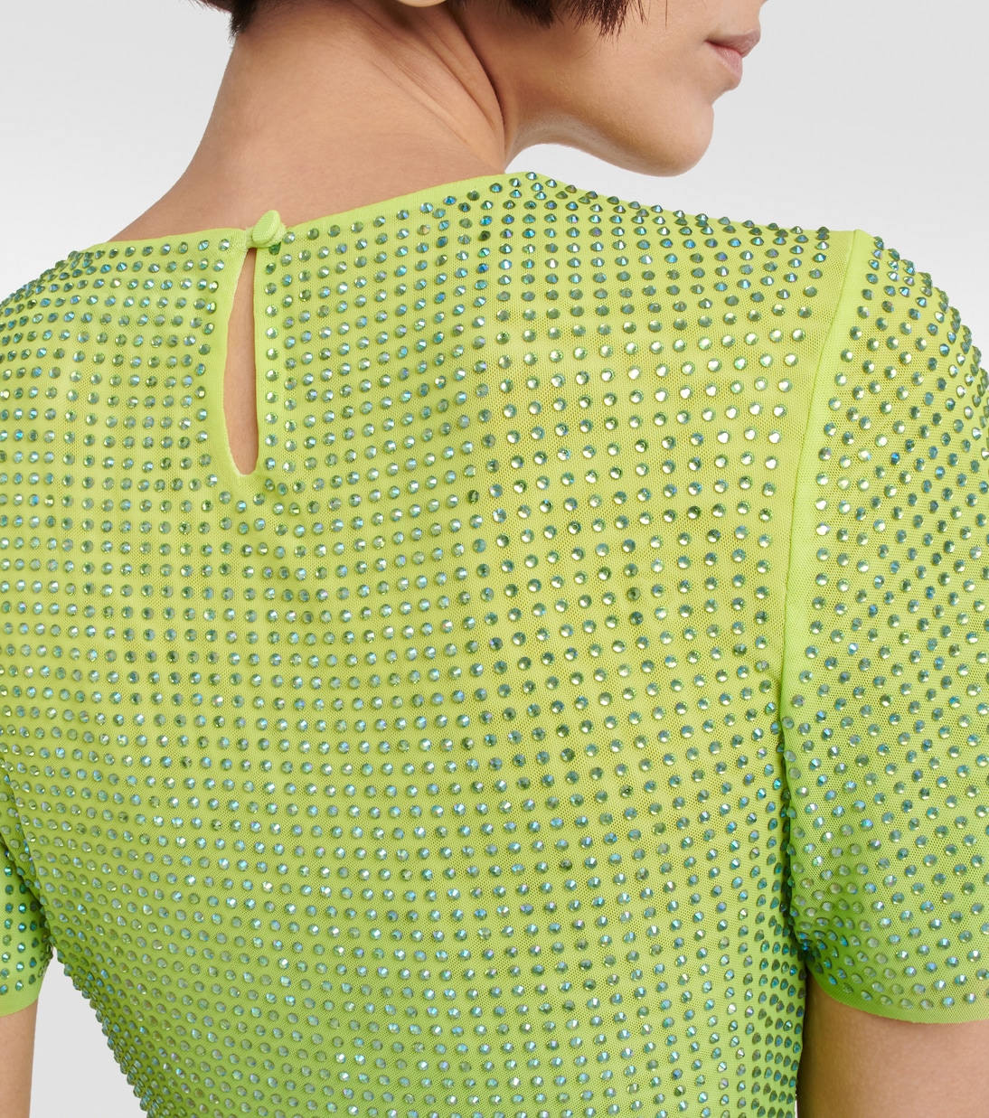 Cropped-Top mit Kristallen | Self-Portrait