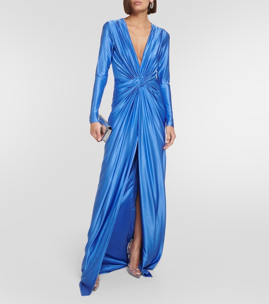Robe longue Swanson en satin | Costarellos