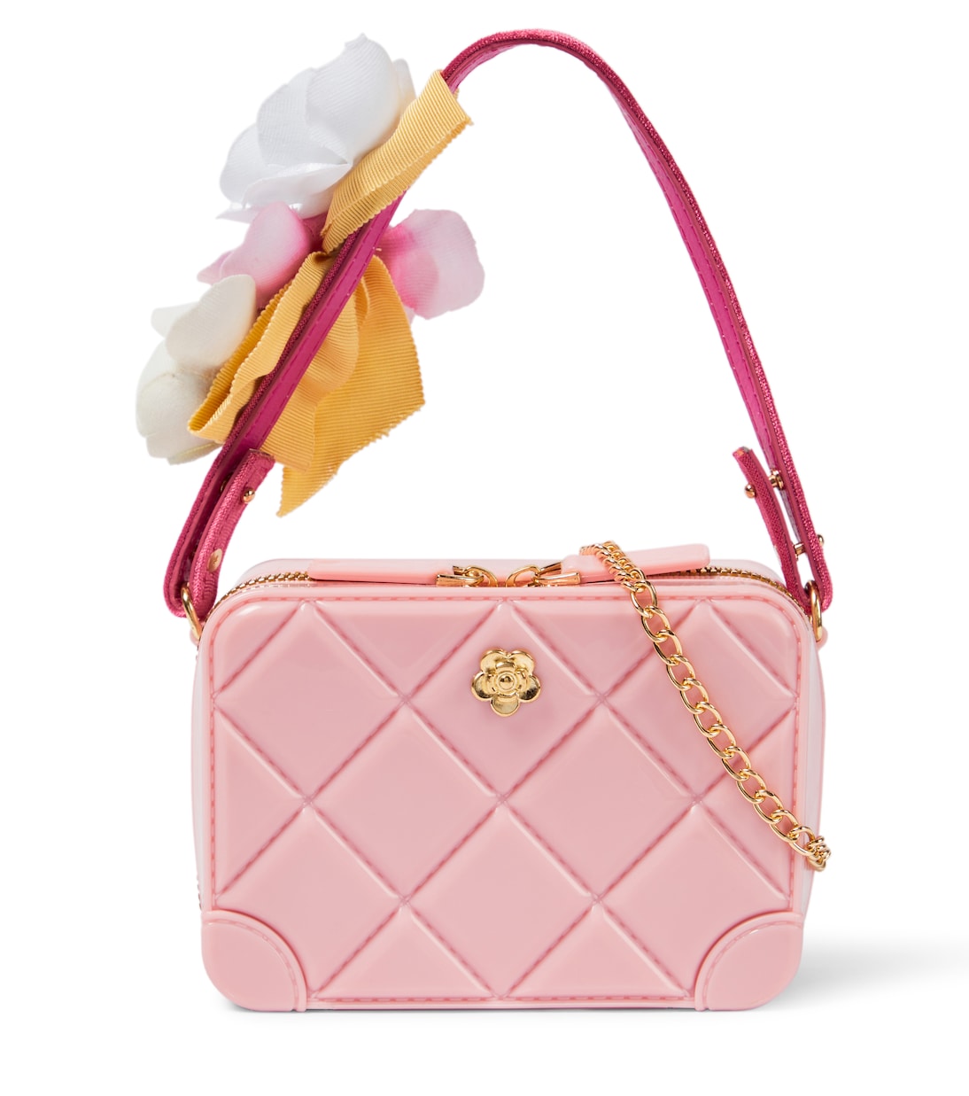 Appliqué quilted shoulder bag | Monnalisa