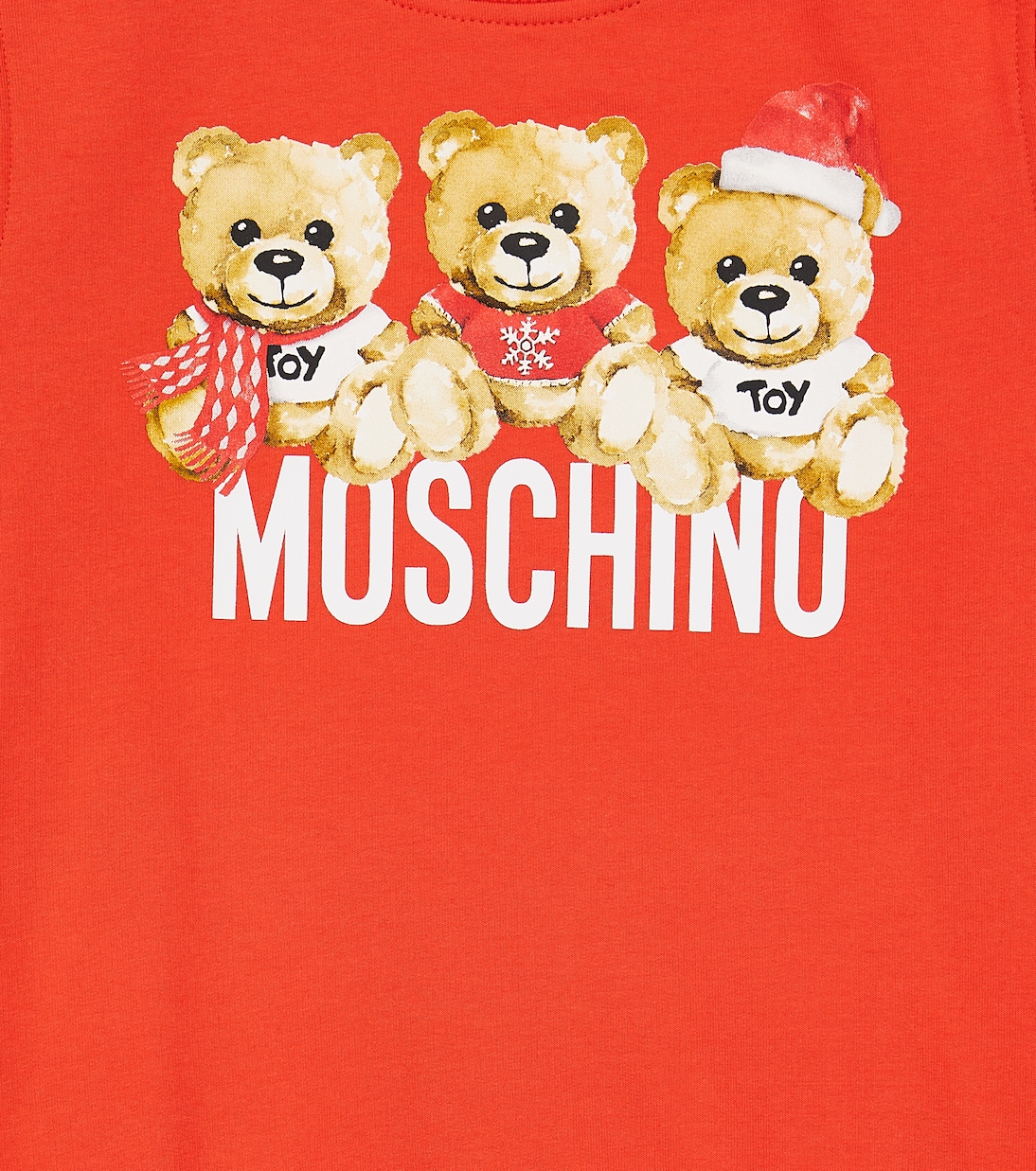 Sweat-shirt imprimé en coton mélangé à logo | Moschino Kids