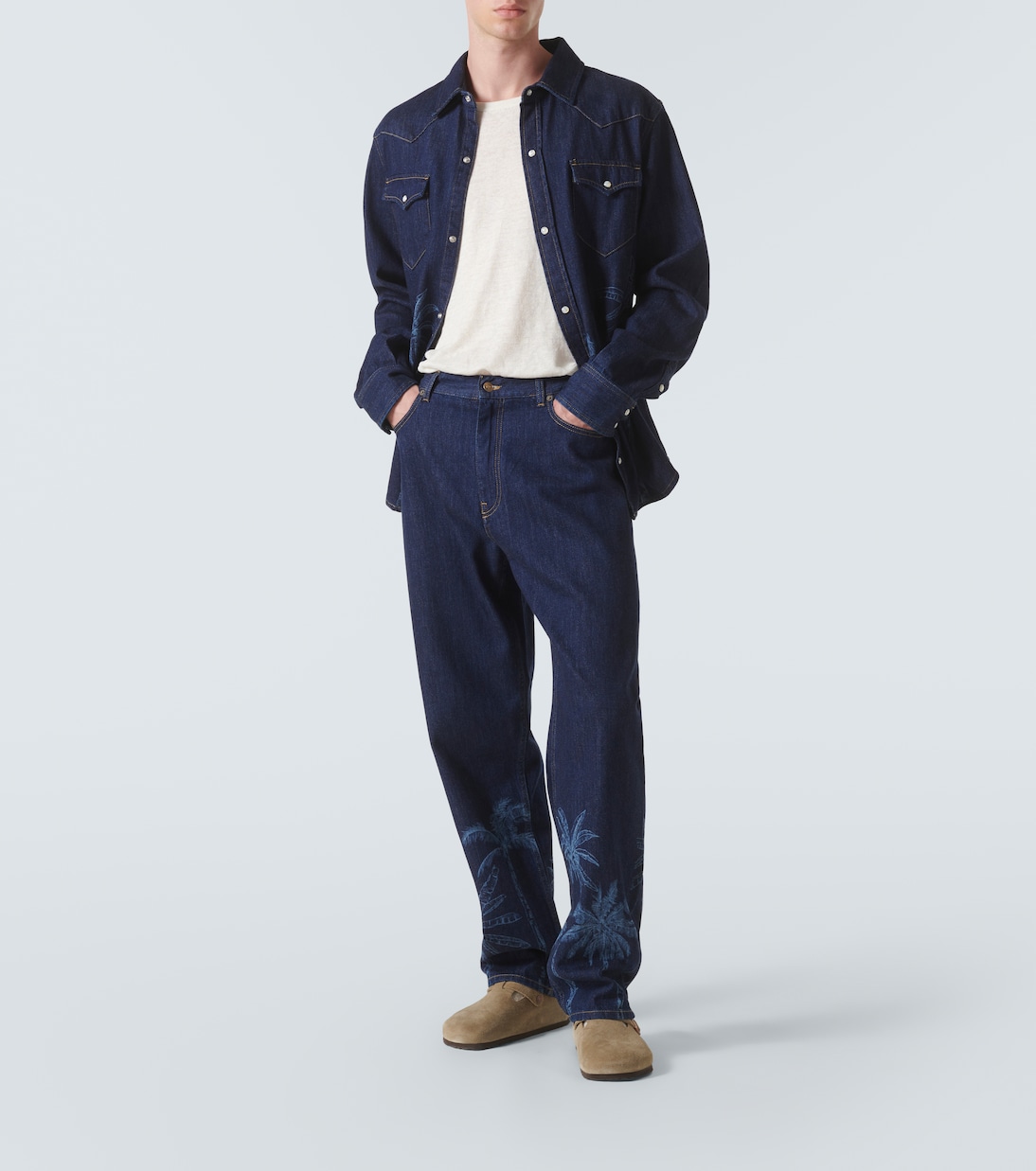 Jungle printed straight jeans | Alanui