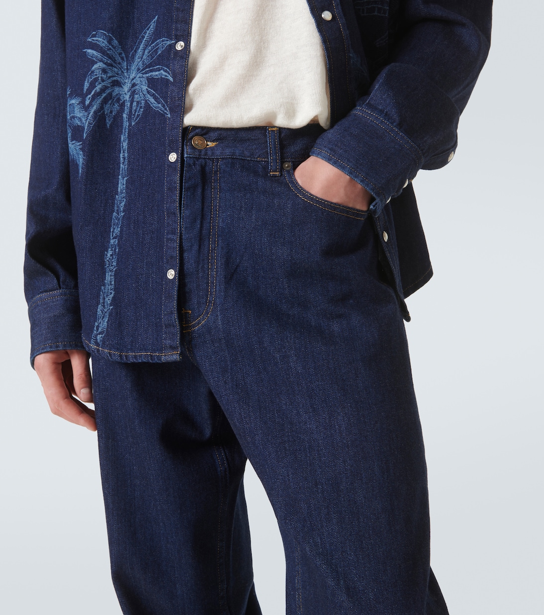 Jungle printed straight jeans | Alanui