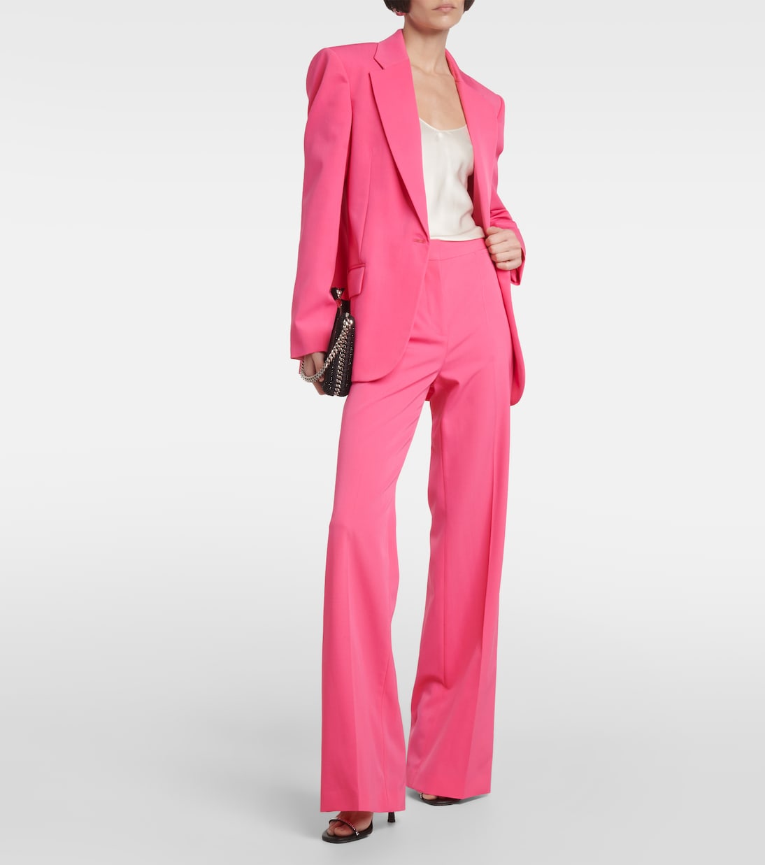 High-Rise-Schlaghose Iconic aus einem Wollgemisch | Stella McCartney